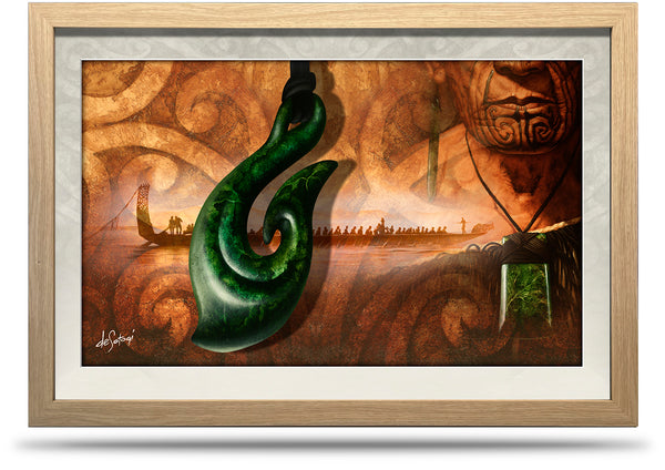 Crossing Seas - 24"x36" Framed Canvas Print