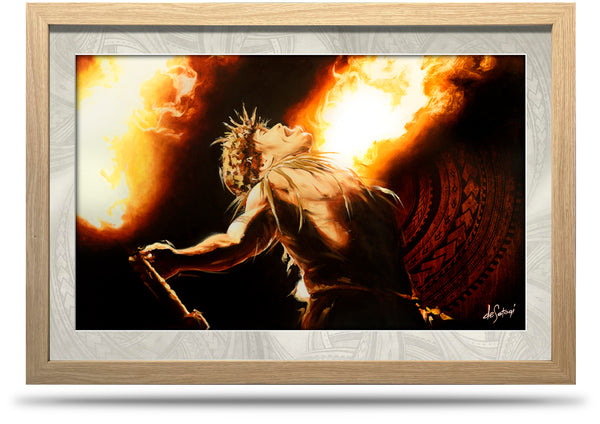 Dance of Fire - 24"x36" Framed Canvas Print