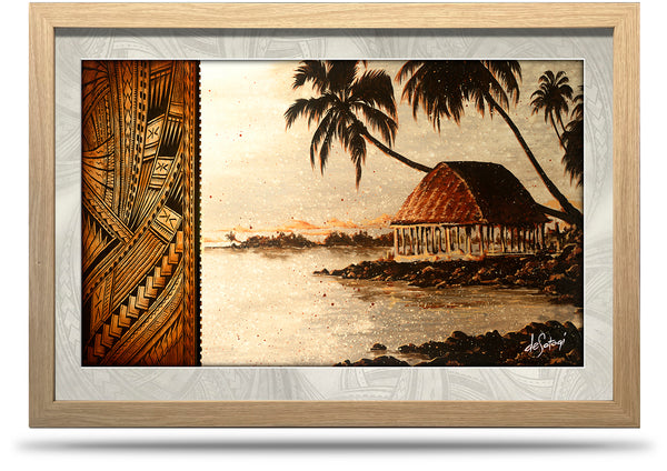 Island Song - 24"x36" Framed Canvas Print