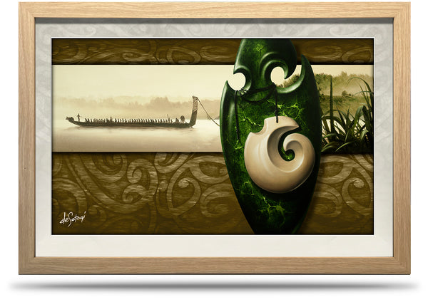 Mists at Dawn - 24"x36" Framed Canvas Print