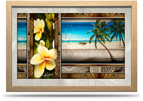 Pacific Beat - 24"x36" Framed Canvas Print