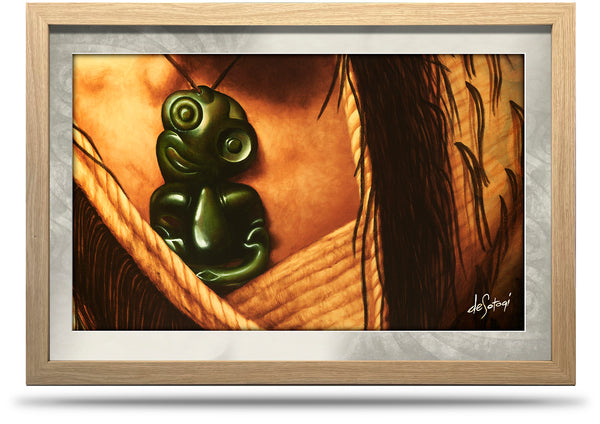 Tipuna Treasure - 24"x36" Framed Canvas Print
