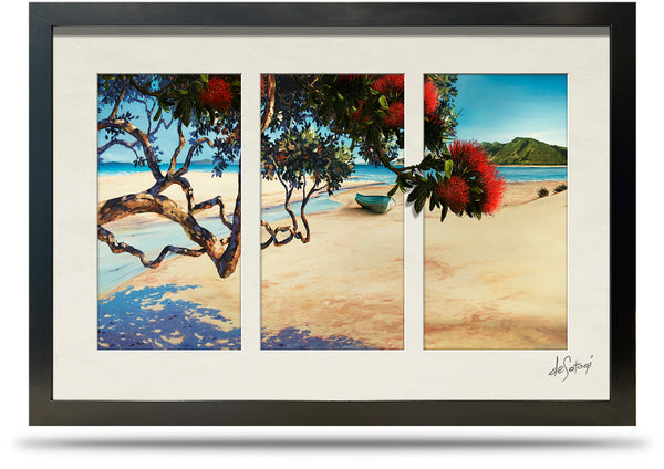Afternoon Serenity - 24"x36" Framed Canvas Triptych