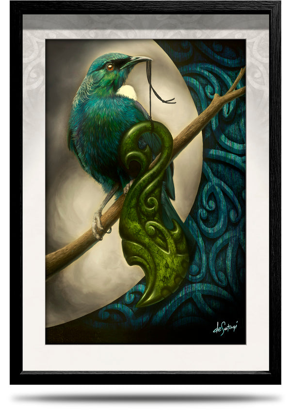 Blue Shadows - A2 Framed Canvas Print