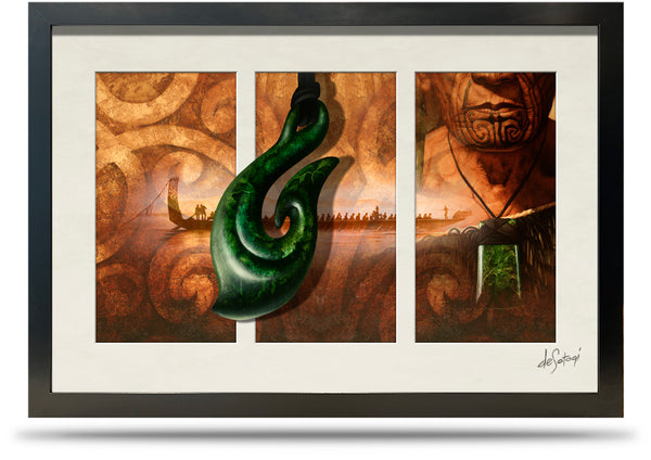 Crossing Seas - 24"x36" Framed Canvas Triptych