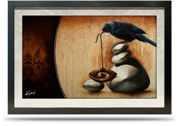 Divided Grace - 24"x36" Framed Canvas Print