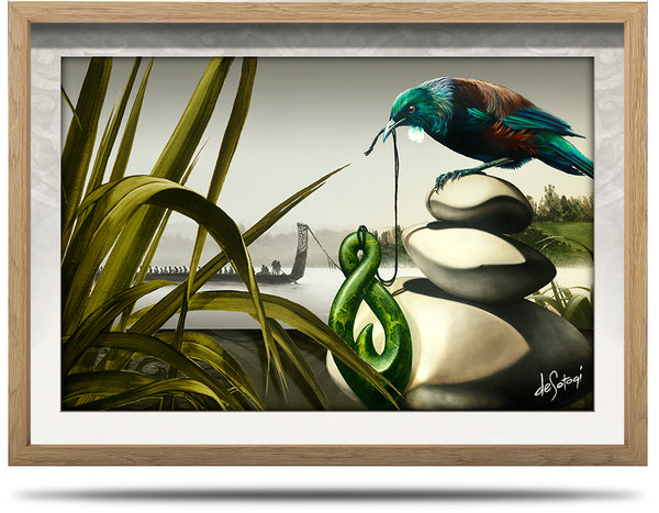 Edge of Eden - A2 Framed Canvas Print