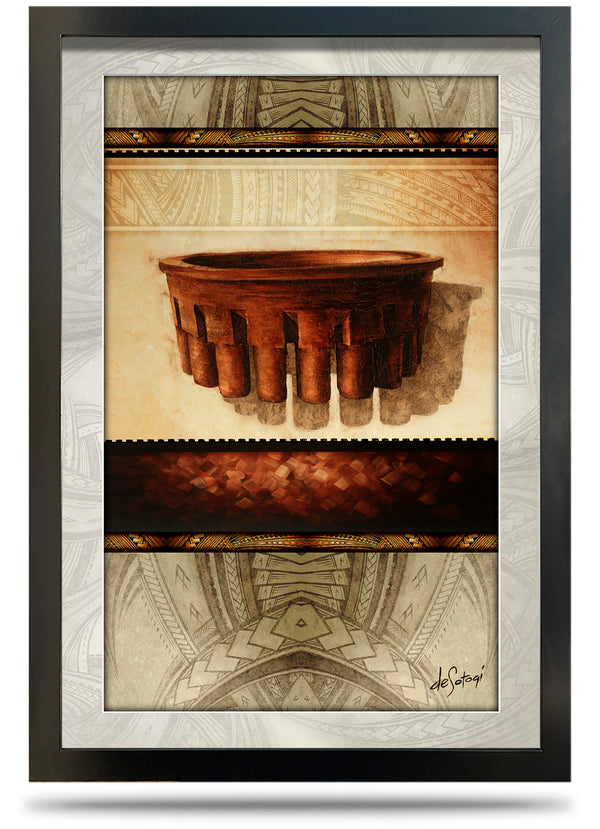 Floating Kava - 24"x36" Framed Canvas Print