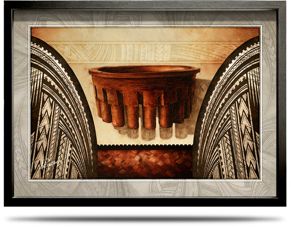 Floating Kava (Landscape) - A2 Framed Canvas Print