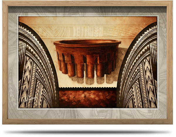 Floating Kava (Landscape) - A2 Framed Canvas Print