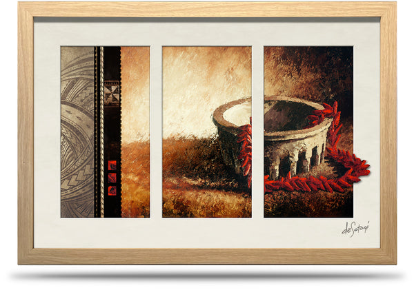Kava Ulafala - 24"x36" Framed Canvas Triptych