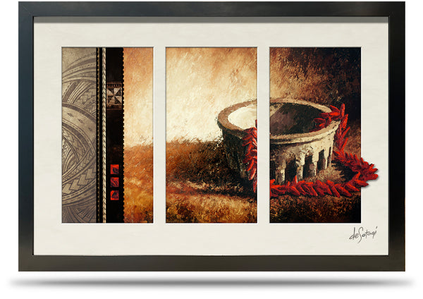Kava Ulafala - 24"x36" Framed Canvas Triptych