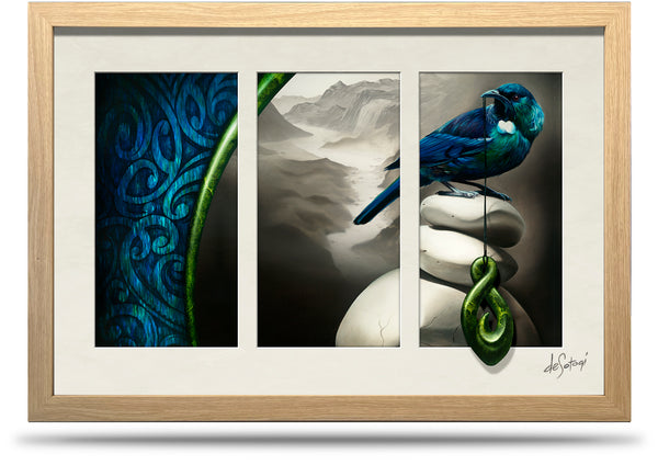 Lonesome Shadows - 24"x36" Framed Canvas Triptych