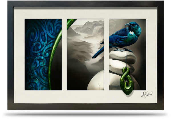 Lonesome Shadows - 24"x36" Framed Canvas Triptych