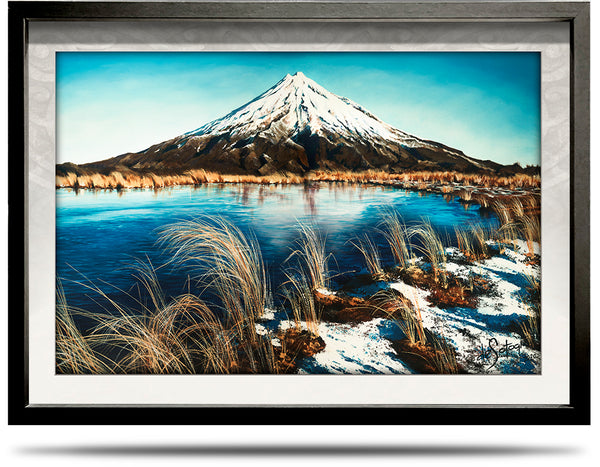 Mt Taranaki - A2 Framed Canvas Print
