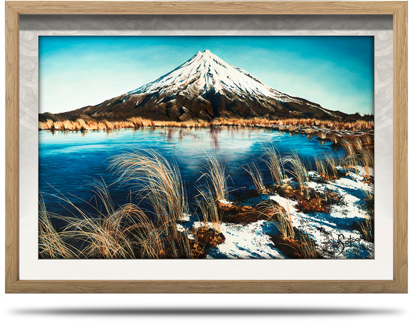 Mt Taranaki - A2 Framed Canvas Print