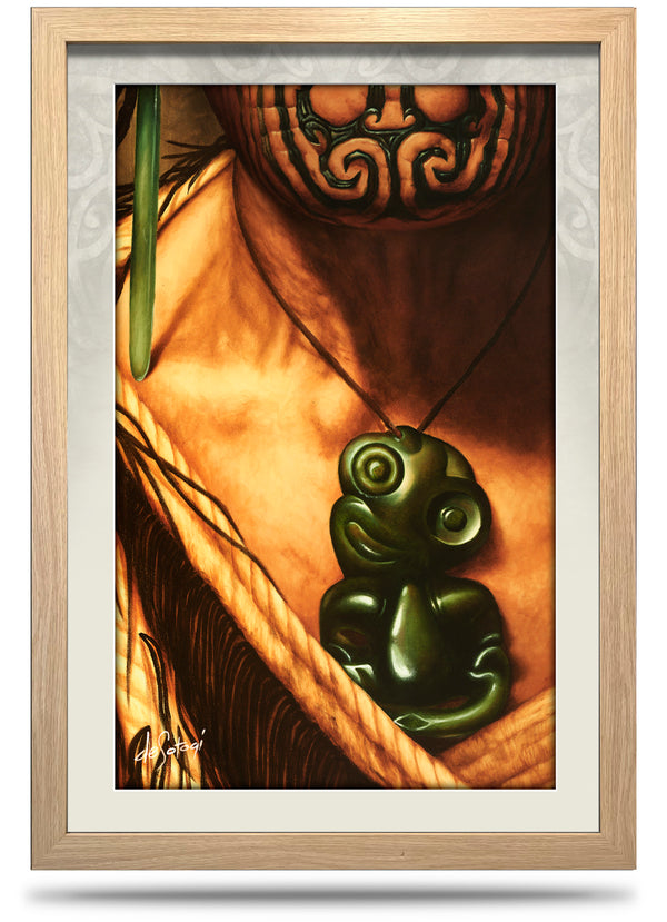Hei Tiki - 24"x36" Framed Canvas Print