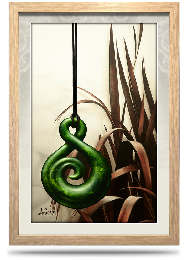 Shade of Jade - 24"x36" Framed Canvas Print