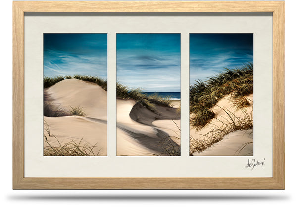 Sanddune Shadows - 24"x36" Framed Canvas Triptych