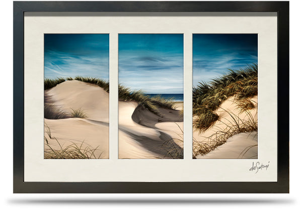 Sanddune Shadows - 24"x36" Framed Canvas Triptych