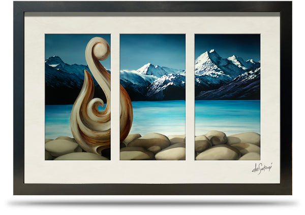 Secluded Silence - 24"x36" Framed Canvas Triptych