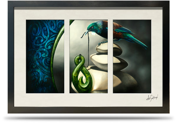 Sudden Chances - 24"x36" Framed Canvas Triptych