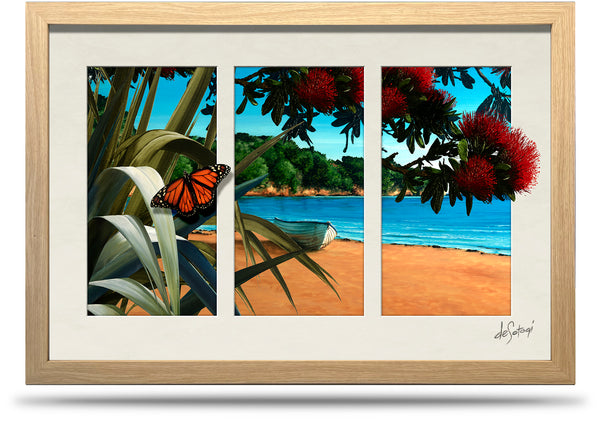 Summers Day - 24"x36" Framed Canvas Triptych