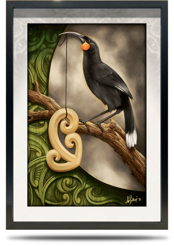 Te Huia - A2 Framed Canvas Print