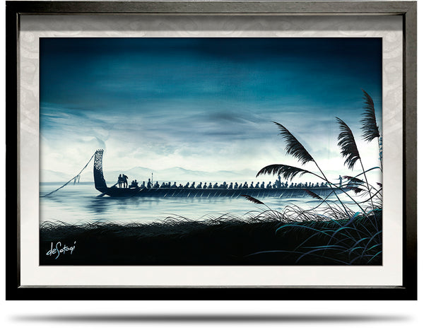 Te Waka - A2 Framed Canvas Print