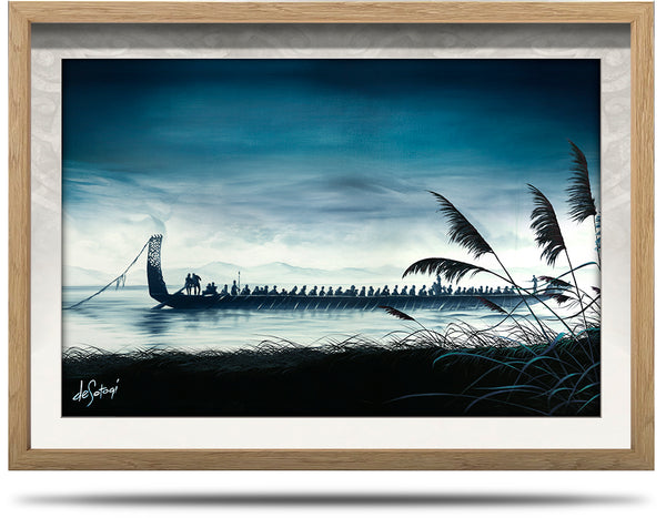 Te Waka - A2 Framed Canvas Print