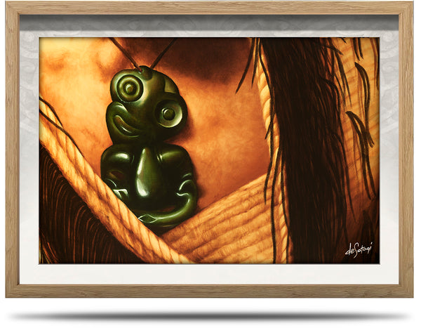 Tipuna Treasure - A2 Framed Canvas Print