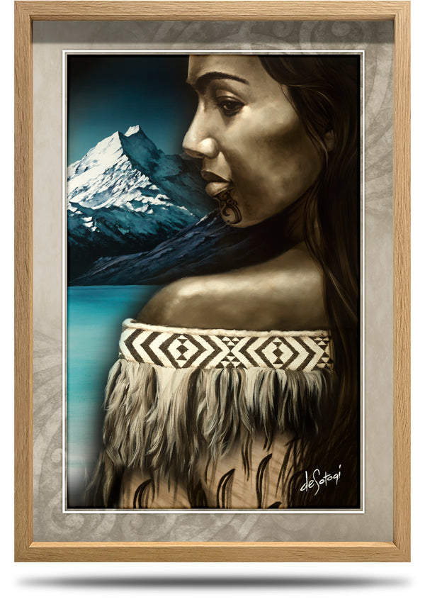 Wahine - A2 Framed Canvas Print