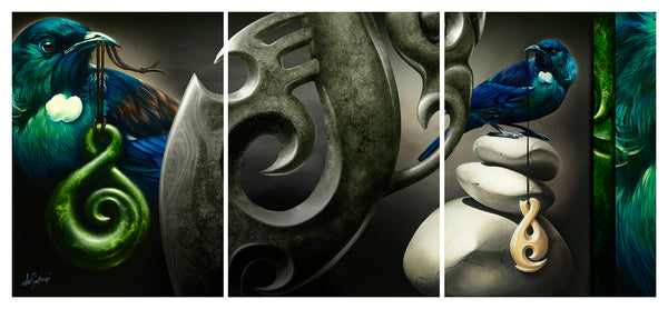 Gentle Melody - Canvas Triptych Print