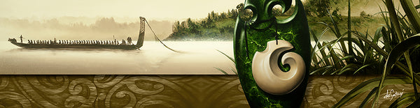 Mists at Dawn - 12"x48" Canvas Print