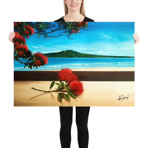 Fine Art Paper Print - Pohutukawa Splendour