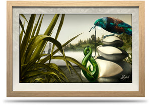 24"x36" Framed Canvas Print - Edge of Eden