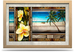 24"x36" Framed Canvas Print - Pacific Beat