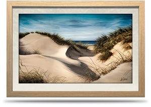 24"x36" Framed Canvas Print - Sanddune Shadows