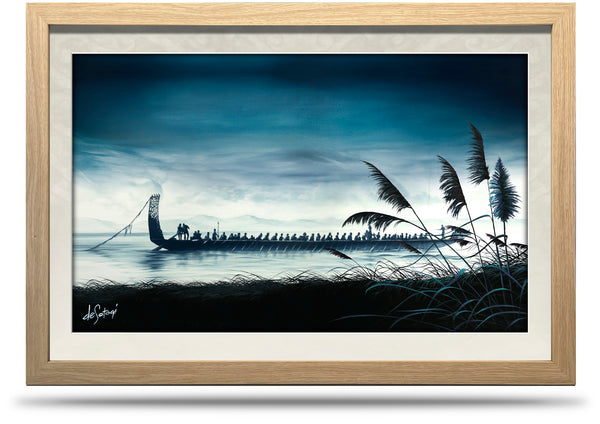 Te Waka - 24"x36" Framed Canvas Print