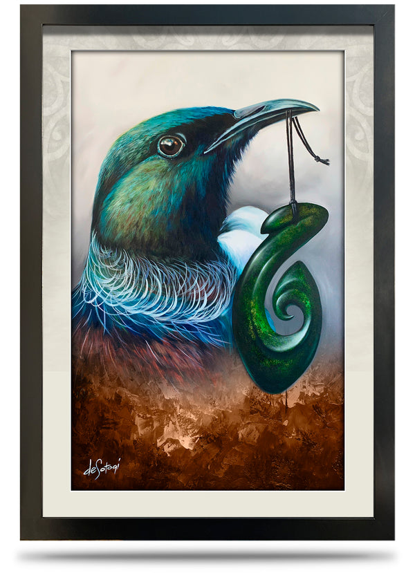Close Encounter - 24"x36" Framed Canvas Print