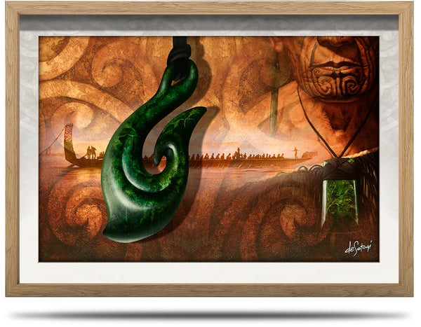 Crossing Seas - A2 Framed Canvas Print