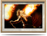 A2 Framed Canvas Print - Dance of Fire