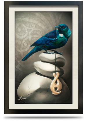 24"x36" Framed Canvas Print - Gentle Melody