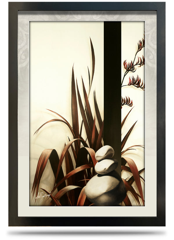 Harakeke - 24"x36" Framed Canvas Print