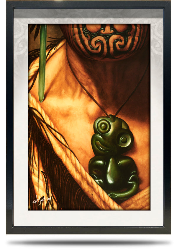 Hei Tiki - A2 Framed Canvas Print