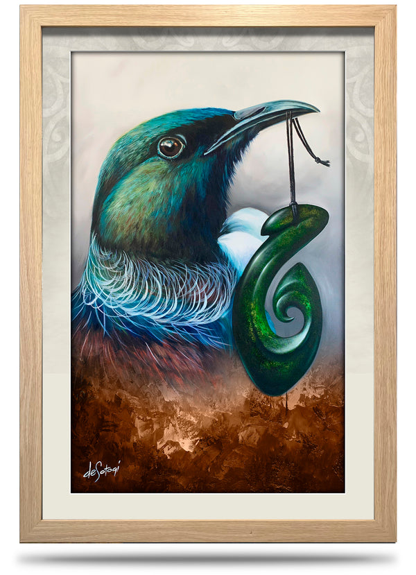 Close Encounter - 24"x36" Framed Canvas Print