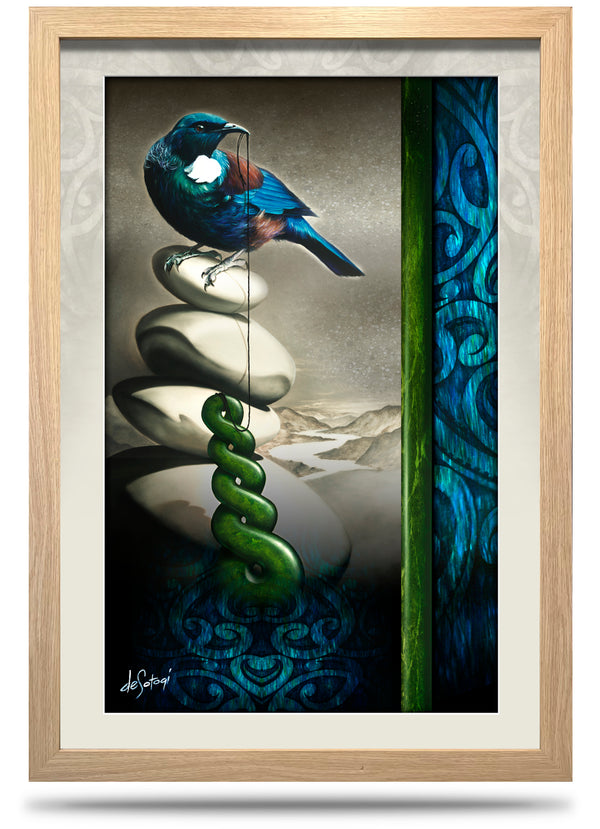 Pikopiko - 24"x36" Framed Canvas Print