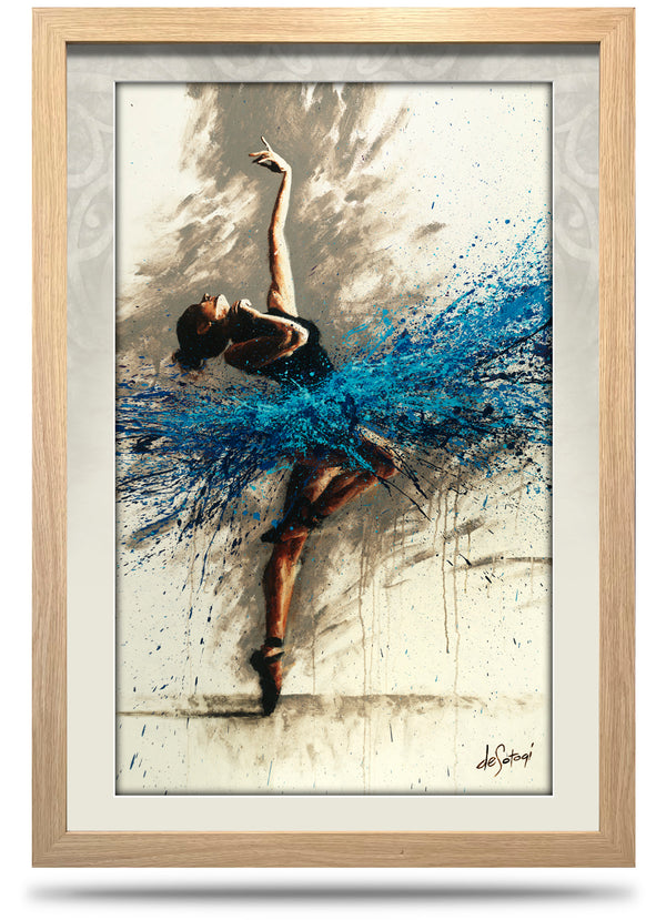 Rhythm of Sapphire - 24"x36" Framed Canvas Print