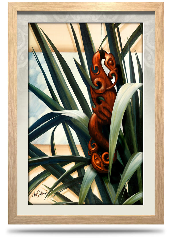 Riverstone Flax - 24"x36" Framed Canvas Print