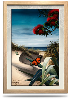 24"x36" Framed Canvas Print - Summer Breeze